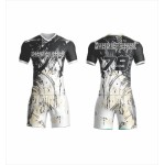 100% Polyester Men's Soccer Kit Custom Name Full Football Wear Sublimation T-shirt Jerseys Uniforms Set