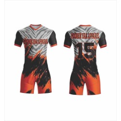 100% Polyester Men's Soccer Kit Custom Name Full Football Wear Sublimation T-shirt Jerseys Uniforms Set