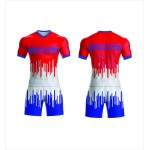 Custom Men Soccer Jersey Set OEM Model Soccer Wear Soccer Tracksuit Jersey Football Team Wear